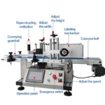 Round Bottle Labeling Machine Applicator for Adhesive Sticker on Oil Bottles Tube Cans Labeling - Image 2